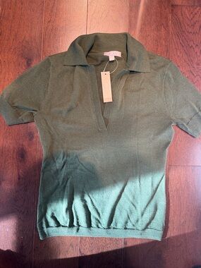 J. Crew Olive Green Short Sleeve Knit Polo